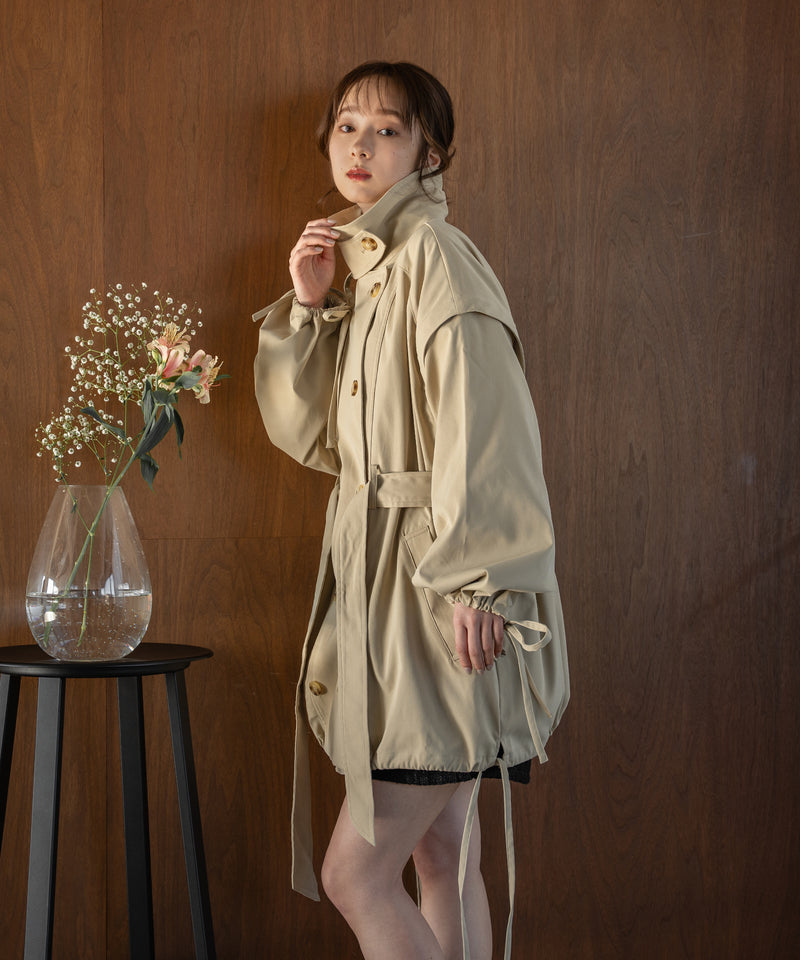 multiway short trench coat / マルチウェイショートトレンチコート