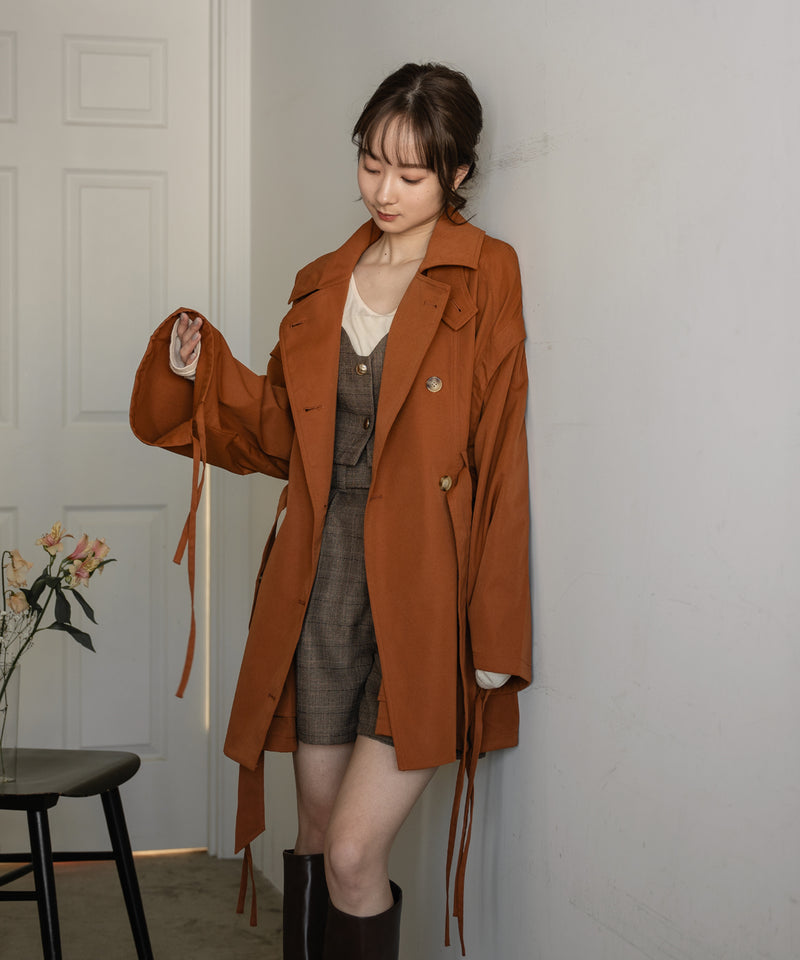 multiway short trench coat / マルチウェイショートトレンチコート