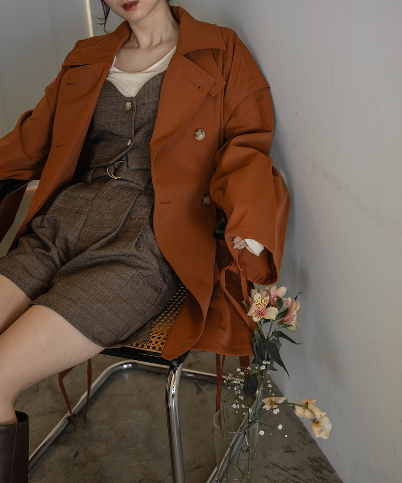 multiway short trench coat / マルチウェイショートトレンチコート