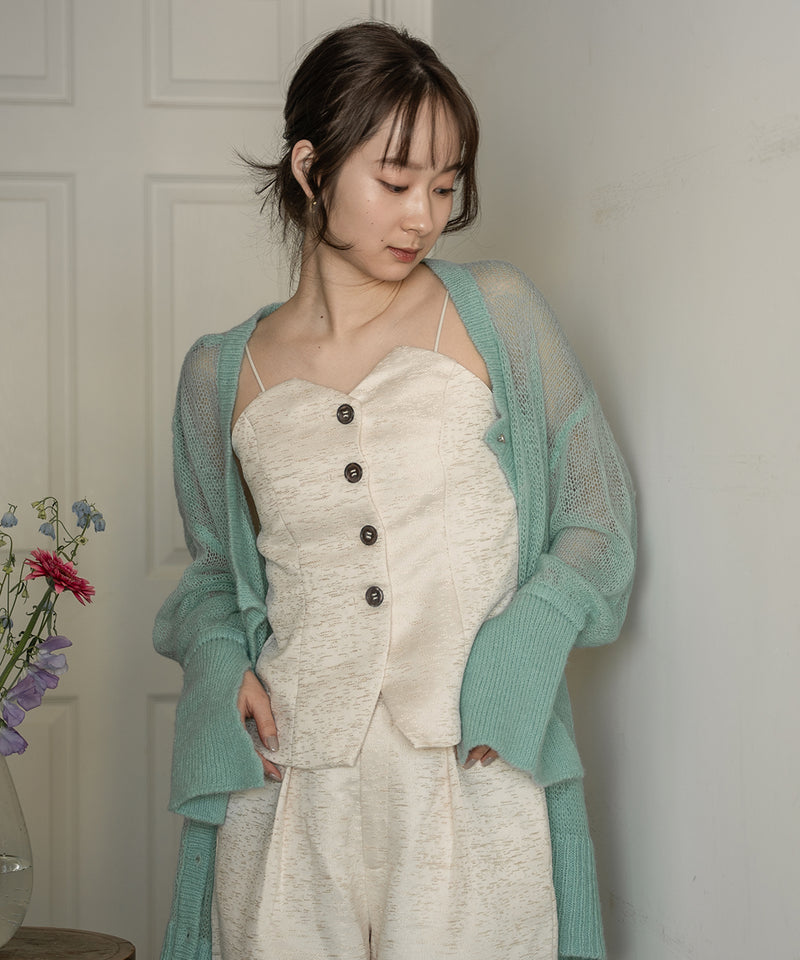 【favclo限定】front button jacquard bustier/フロントボタンジャガードビスチェ