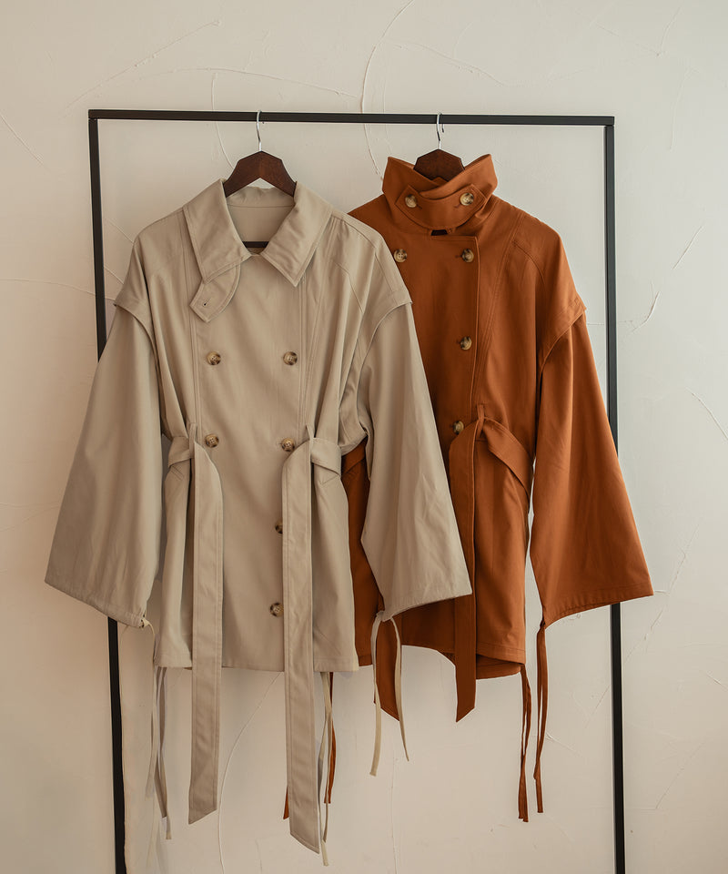 multiway short trench coat / マルチウェイショートトレンチコート