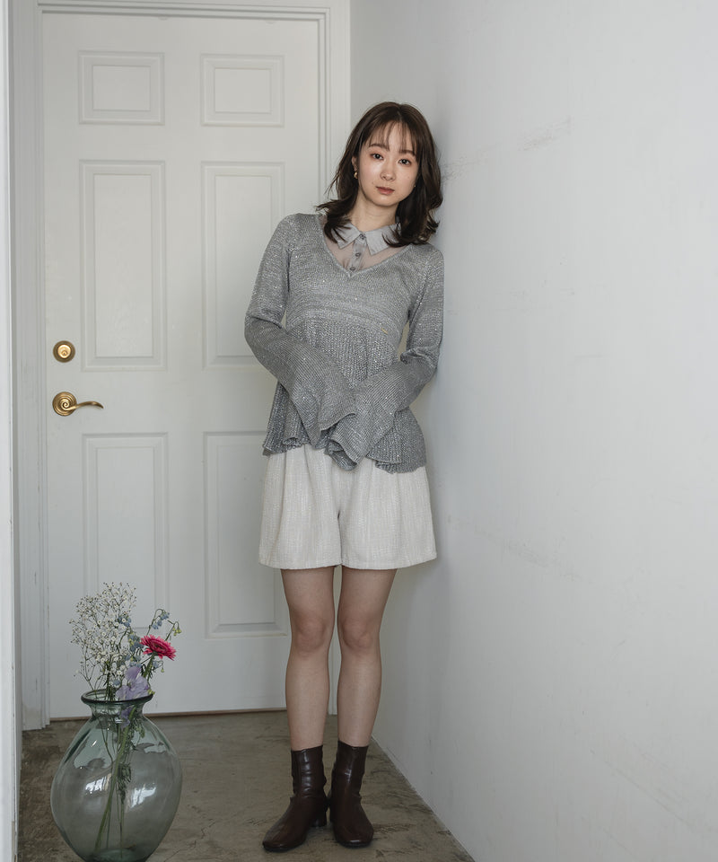 peplum sequins knit / ペプラムスパンコールニット