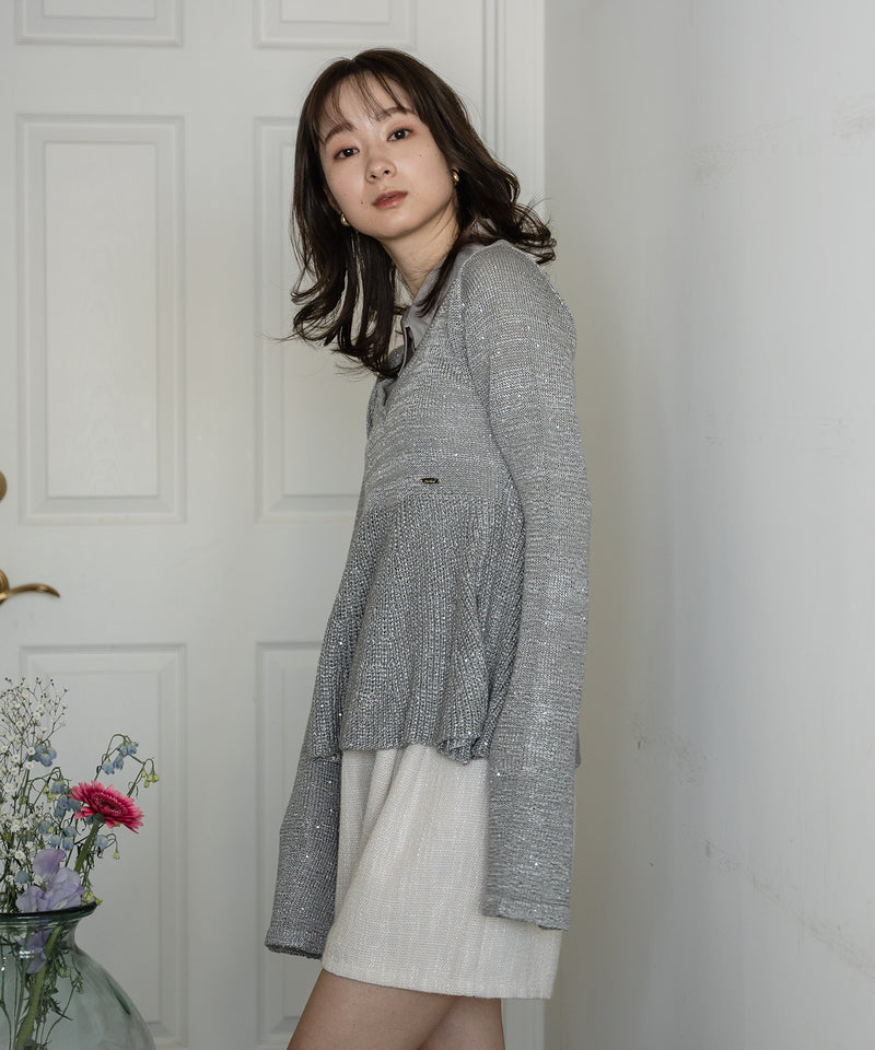 peplum sequins knit / ペプラムスパンコールニット