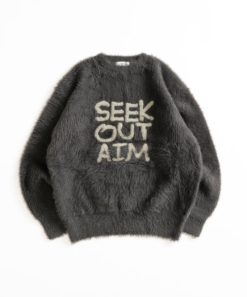 LOGO SHAGGY KNIT