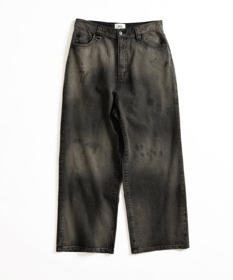 【WETTEMPT｜ウィテンプト】　GRADATION BLAST WIDE DENIM PANTS /グラデーションブラストワイドデニムパンツ