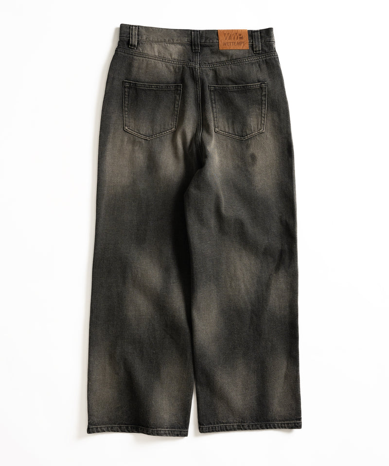 【WETTEMPT｜ウィテンプト】　GRADATION BLAST WIDE DENIM PANTS /グラデーションブラストワイドデニムパンツ