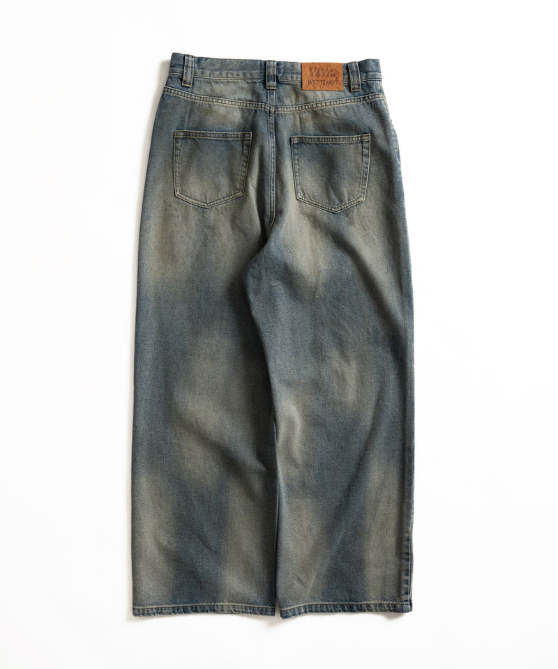 【WETTEMPT｜ウィテンプト】　GRADATION BLAST WIDE DENIM PANTS /グラデーションブラストワイドデニムパンツ