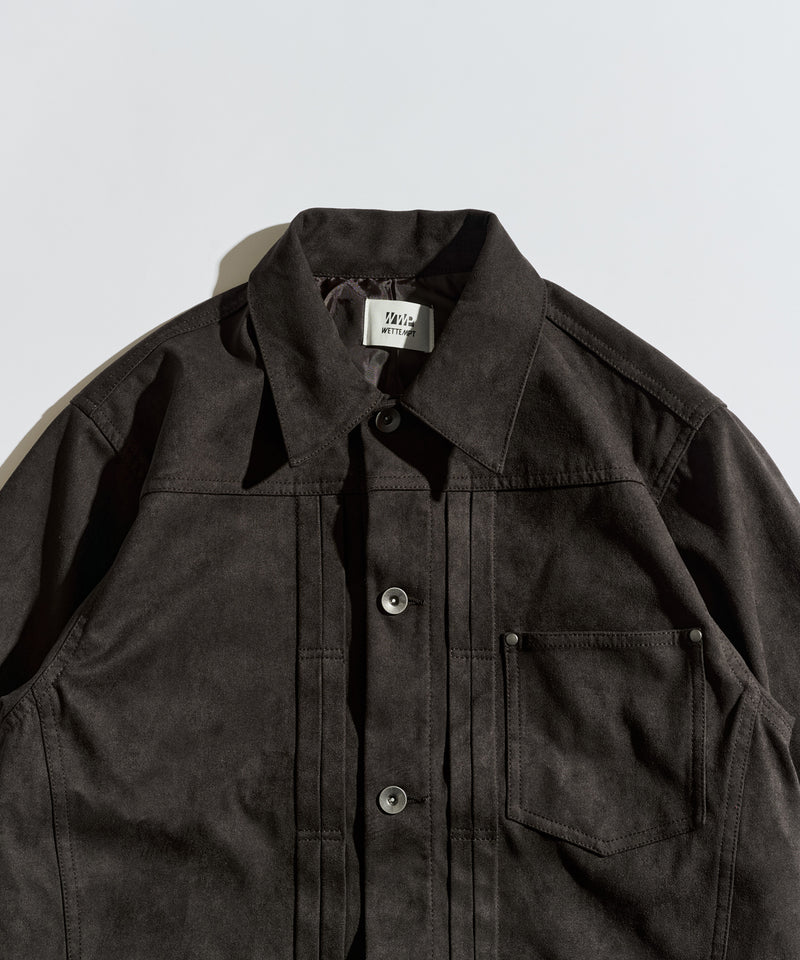 WETTEMPT｜ウィテンプト】FAUX SUEDE TRUCKER JACKET / フェイク