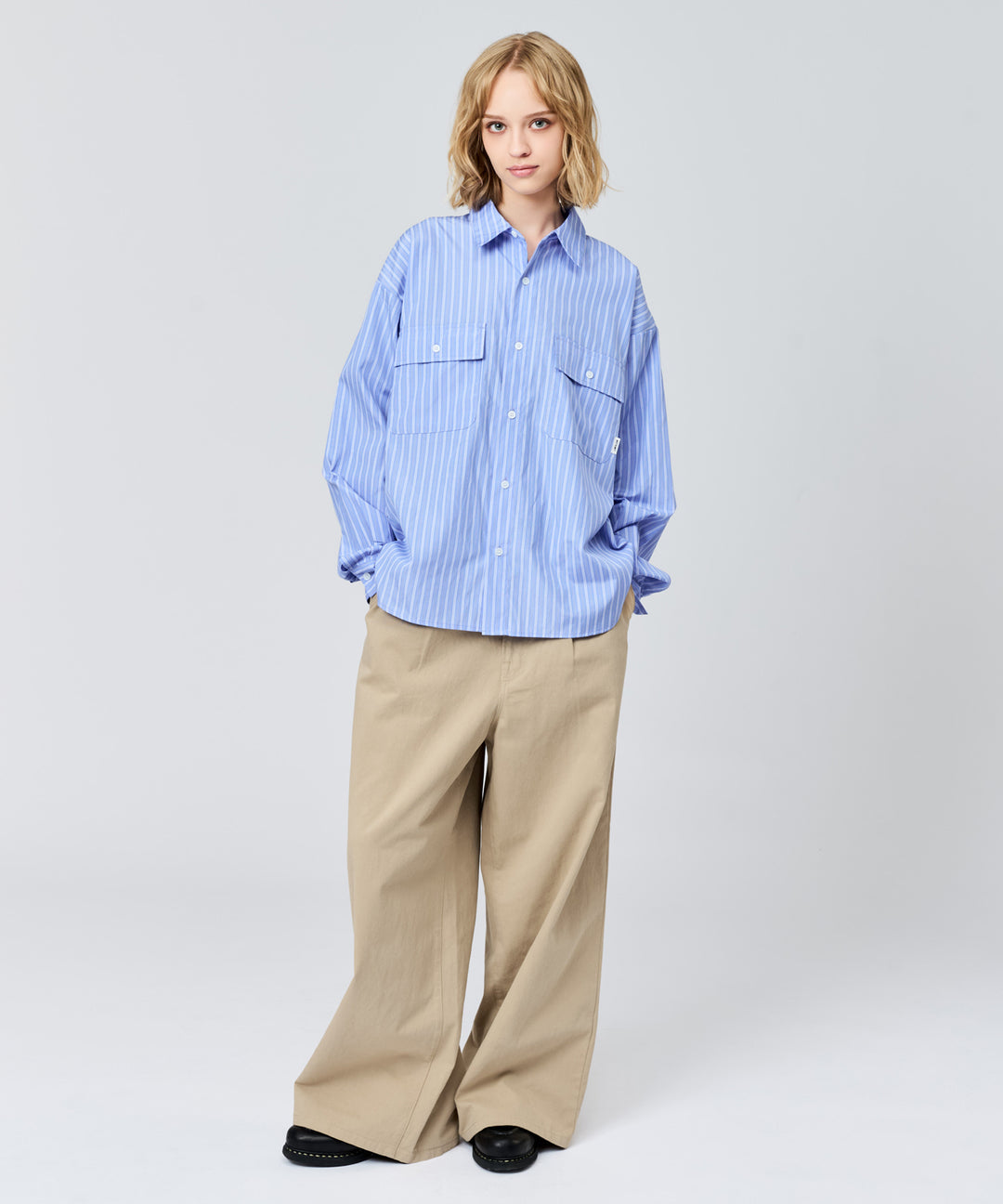 WETTEMPT｜ウィテンプト】DOUBLE POCKET STRIPE SHIRT / ダブル
