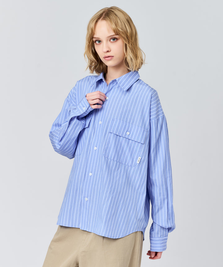 WETTEMPT｜ウィテンプト】DOUBLE POCKET STRIPE SHIRT / ダブル