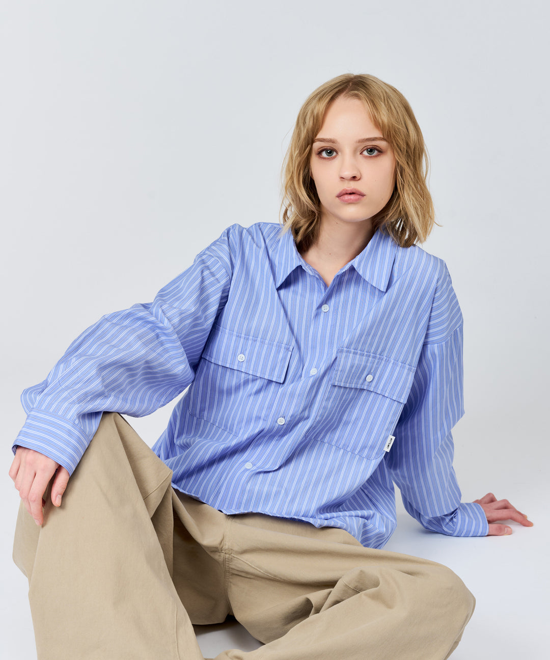 WETTEMPT｜ウィテンプト】DOUBLE POCKET STRIPE SHIRT / ダブル