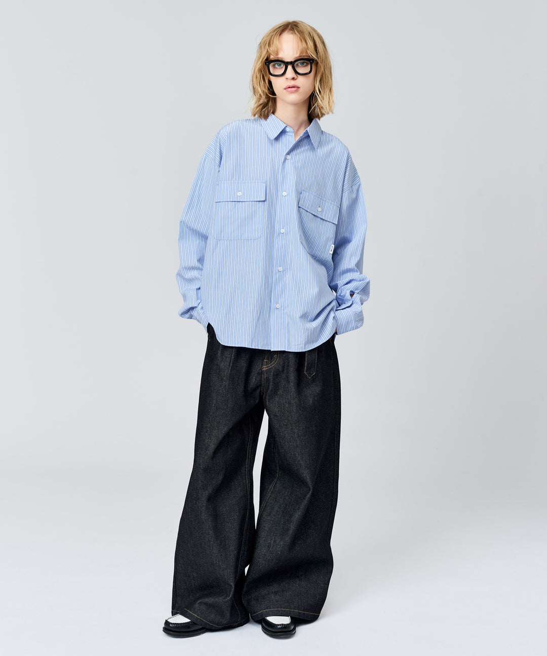 WETTEMPT｜ウィテンプト】DOUBLE POCKET STRIPE SHIRT / ダブル