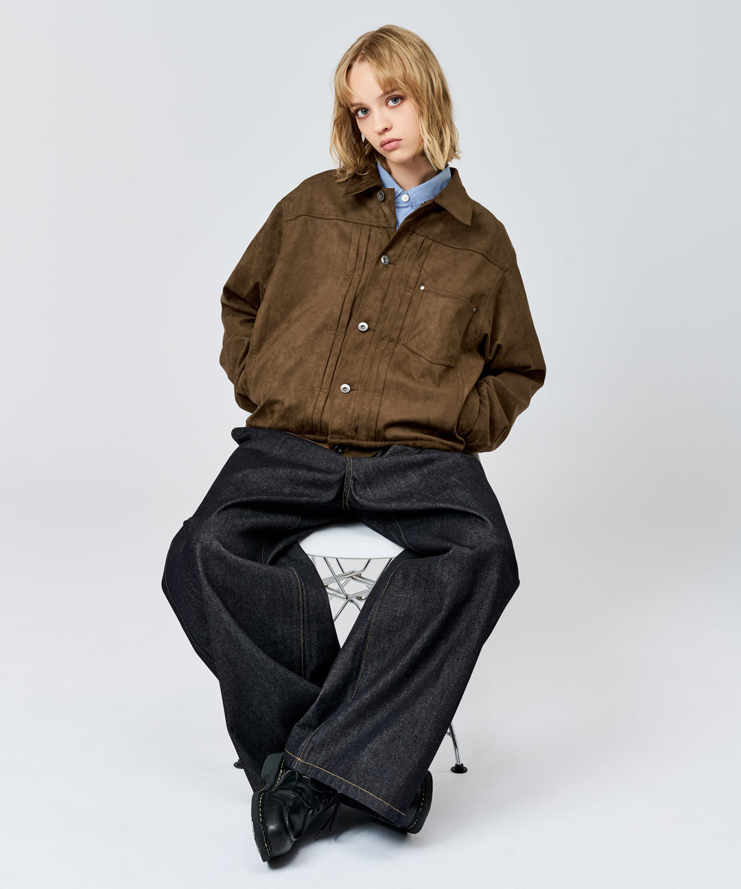 WETTEMPT｜ウィテンプト】FAUX SUEDE TRUCKER JACKET / フェイク