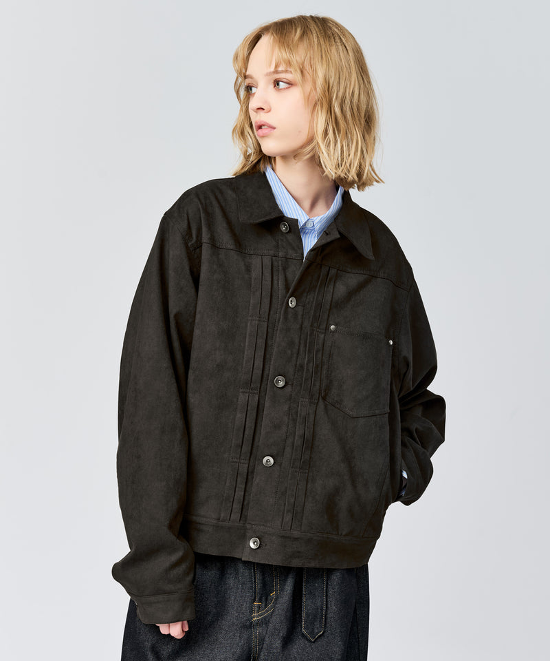 WETTEMPT｜ウィテンプト】FAUX SUEDE TRUCKER JACKET / フェイク