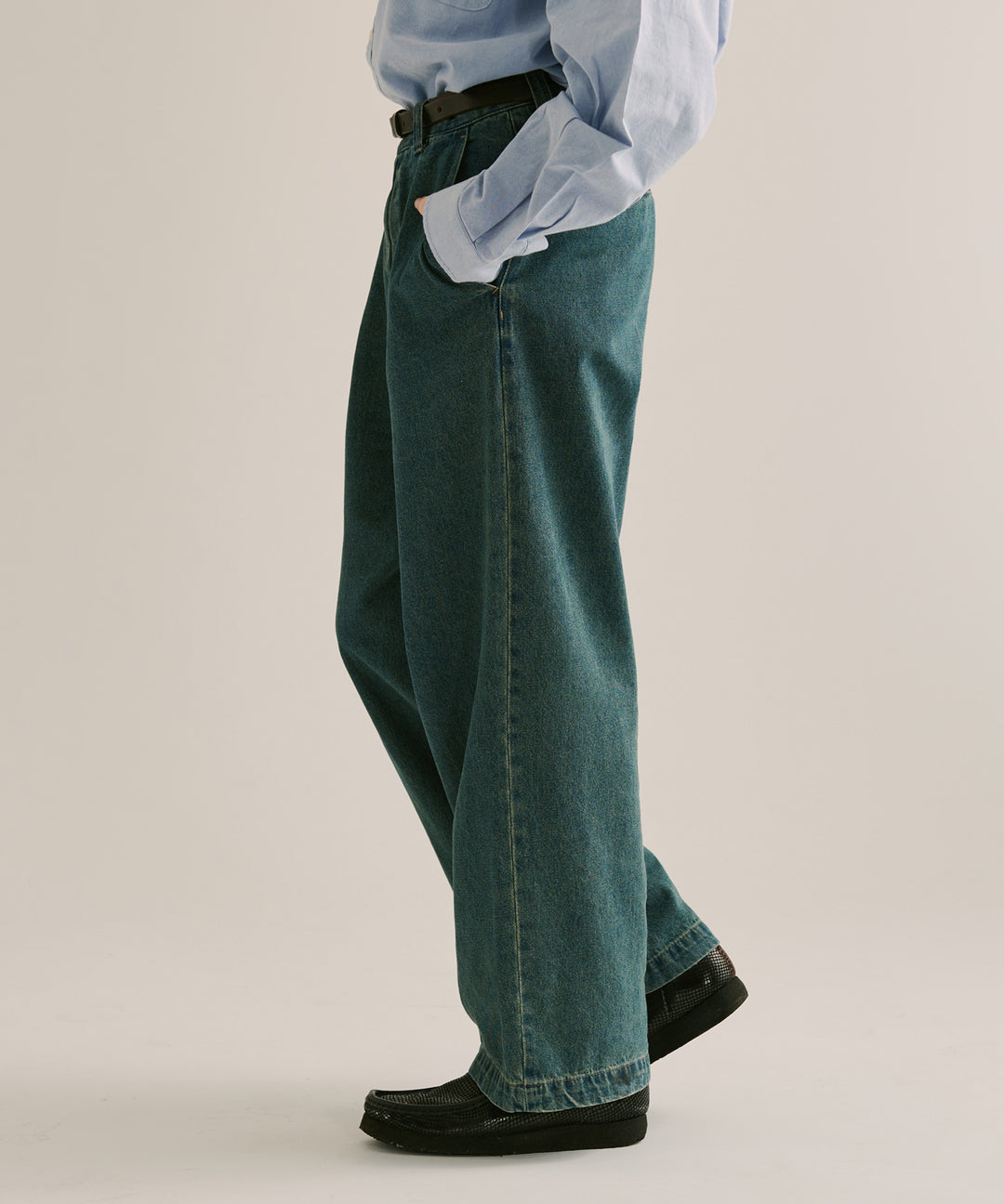 WETTEMPT｜ウィテンプト】1 TUCK DENIM TROUSERS /ワンタック