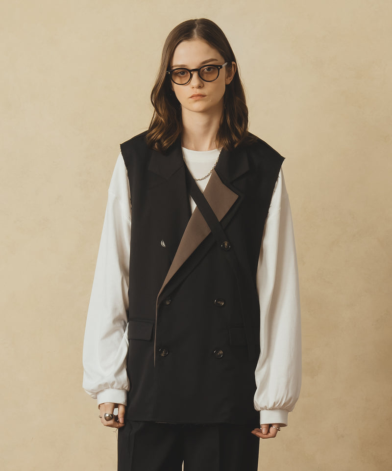 TAILORED DOUBLE GILET VEST/テーラードダブルジレベスト
