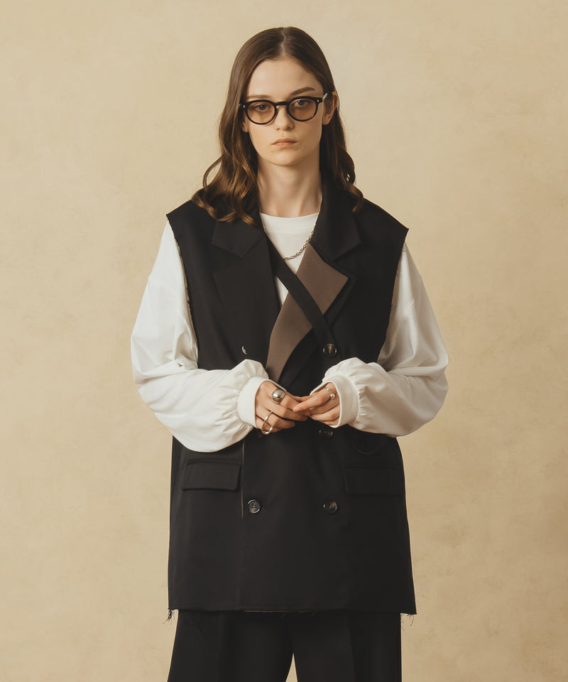 TAILORED DOUBLE GILET VEST/テーラードダブルジレベスト