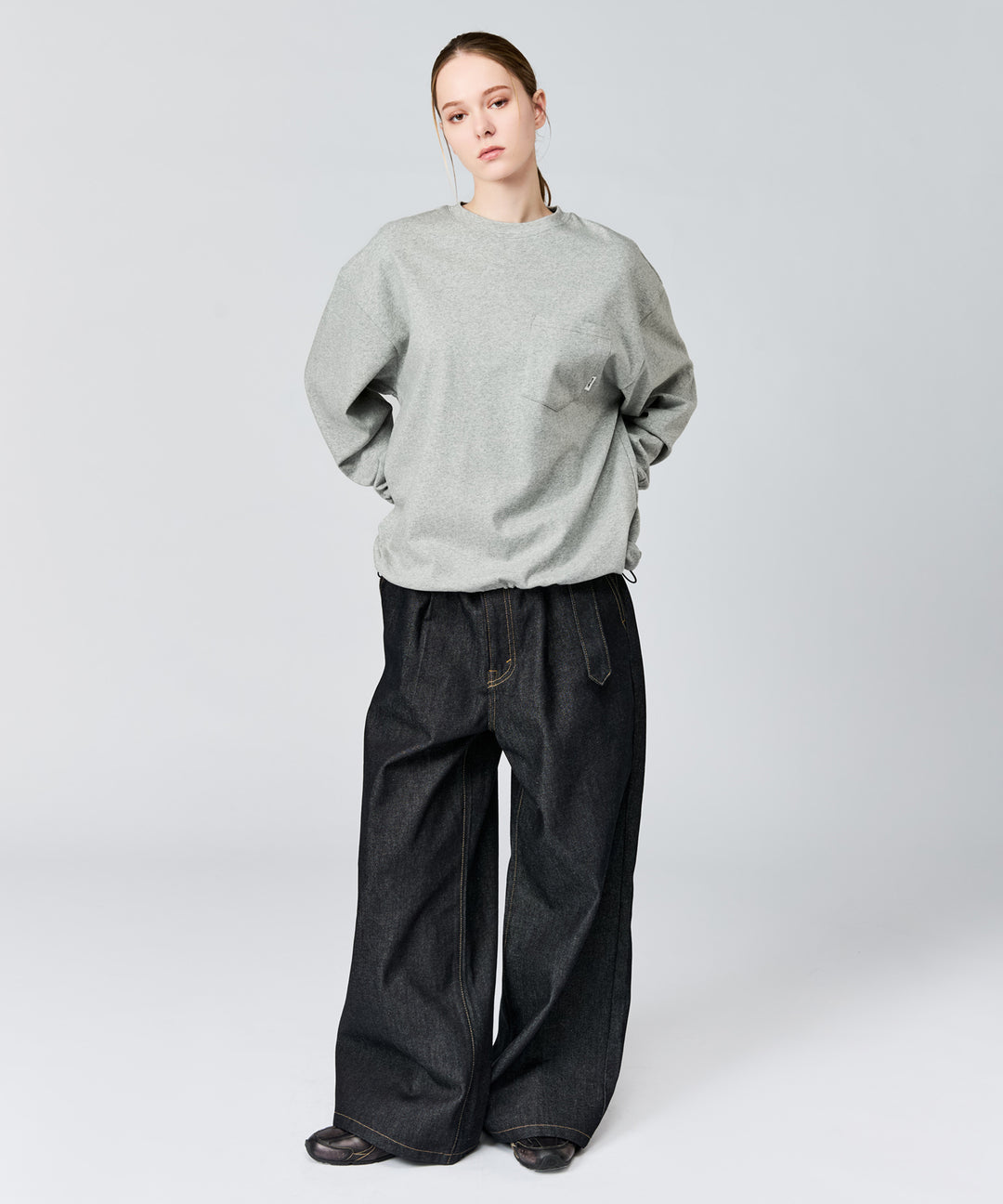 WETTEMPT｜ウィテンプト】BASIC DRAWSTRING L/S TEE / ベーシック
