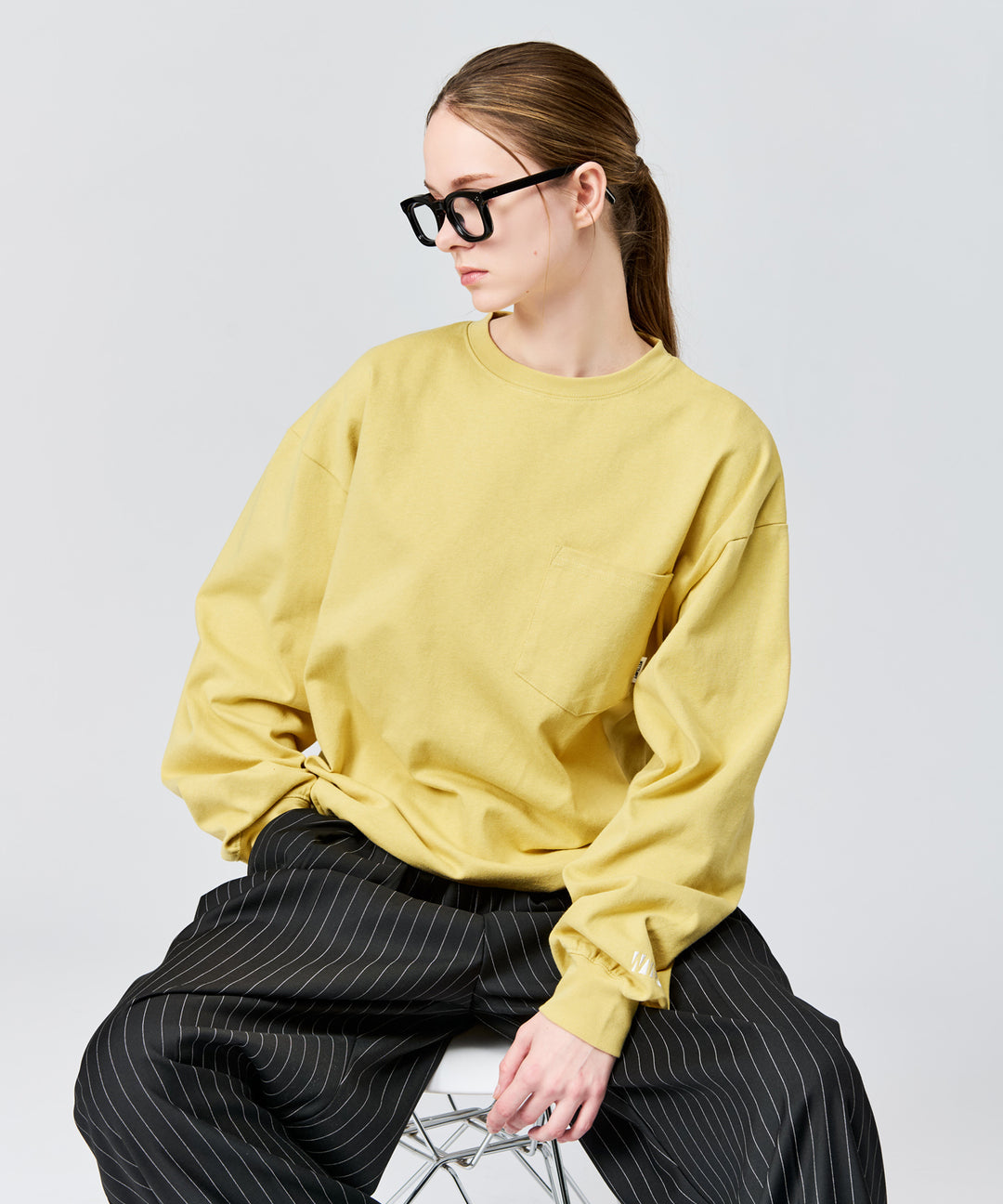 TRATTOトラット　イエロー セーター WETTEMPT｜ウィテンプト】BASIC DRAWSTRING L/S TEE / ベーシック