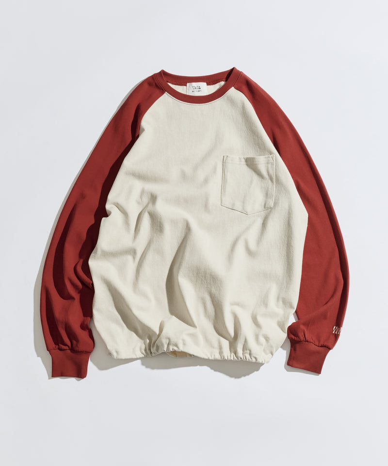 WETTEMPT｜ウィテンプト】DRAWSTRING RAGLAN L/S TEE / ドローコード