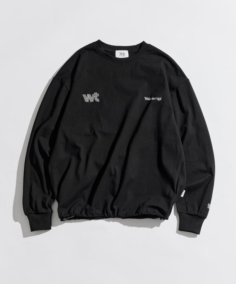 WETTEMPT｜ウィテンプト】DRAWSTRING EMBROIDERY L/S TEE / ドロー