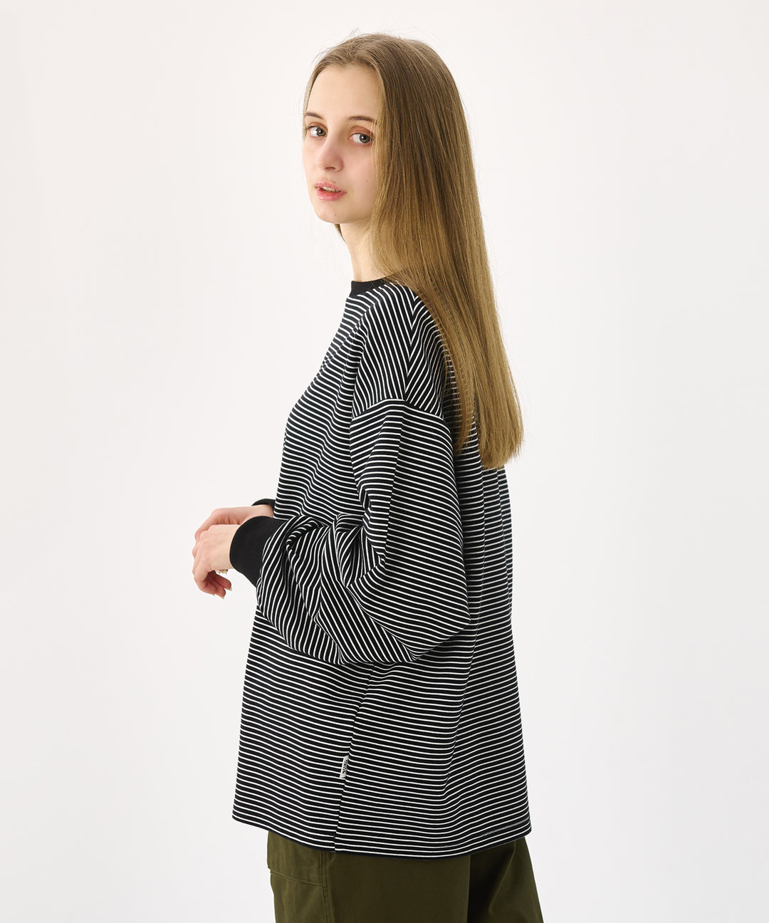 WETTEMPT｜ウィテンプト】CREW NECK MULTI BORDER LONG TEE