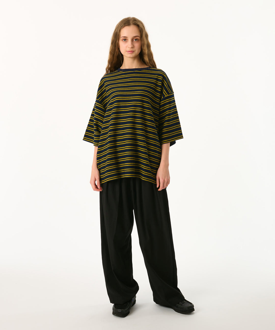 WETTEMPT｜ウィテンプト】CREW NECK MULTI BORDER TEE / クルー
