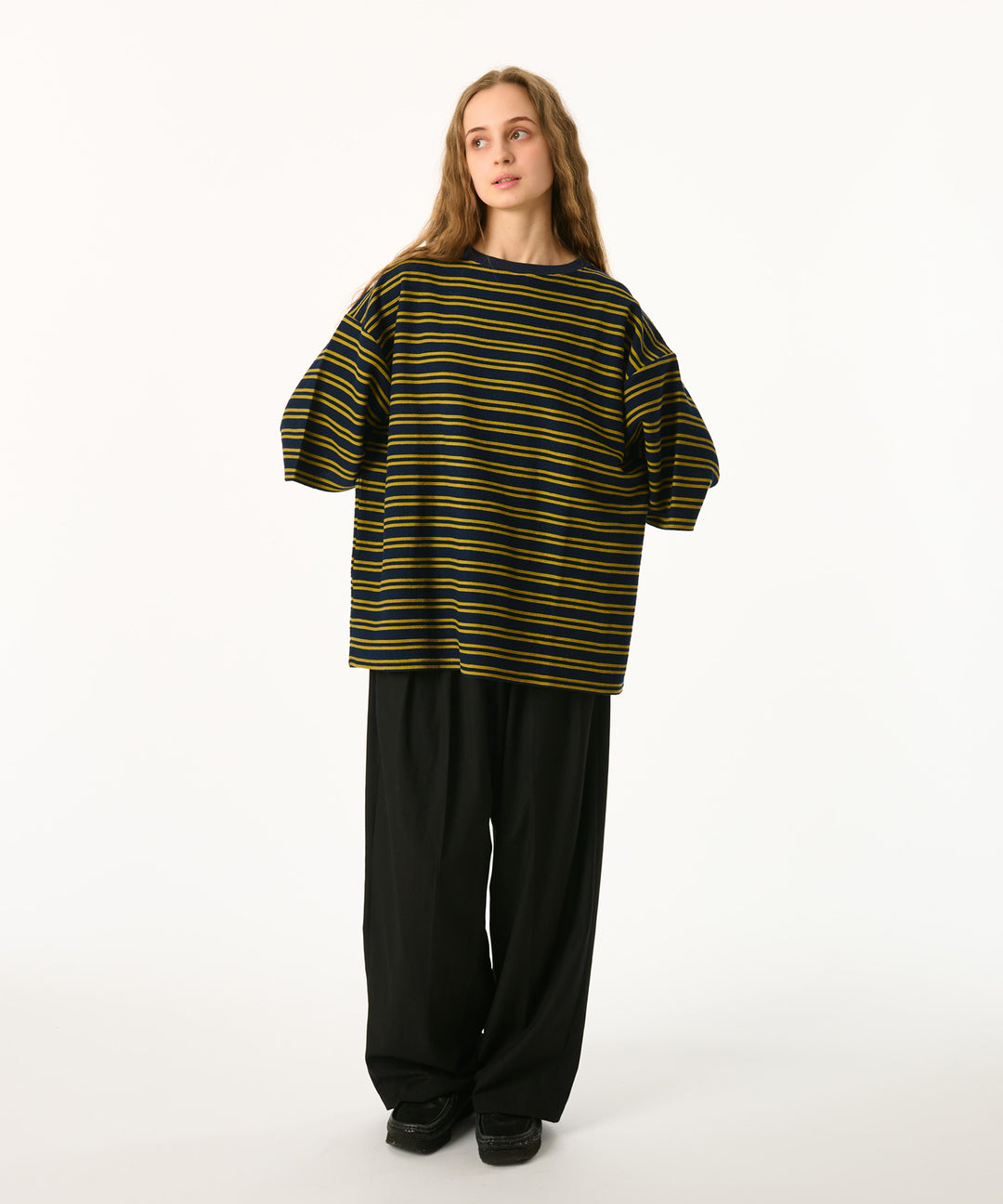 WETTEMPT｜ウィテンプト】CREW NECK MULTI BORDER TEE / クルー
