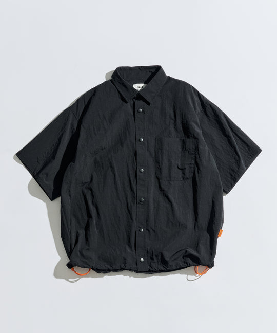 【WETTEMPT｜ウィテンプト】NYLON BICOLOR DRAWSTRING S/S SHIRT / ナイロンバイカラードローコードS/Sシャツ