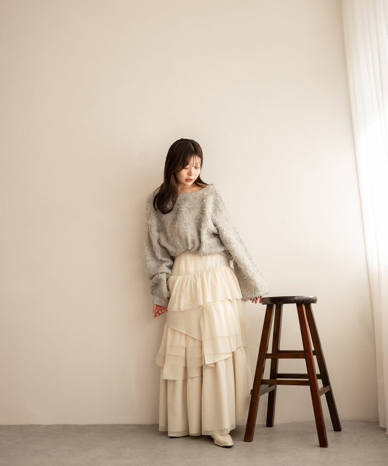 tull mix tiered skirt / チュールミックスティアードスカート