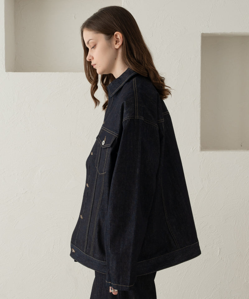 【selleglant｜セレグランテ】RIGIT DENIM ARM SLIT JACKETKET/リジットデニムアームスリットジャケット