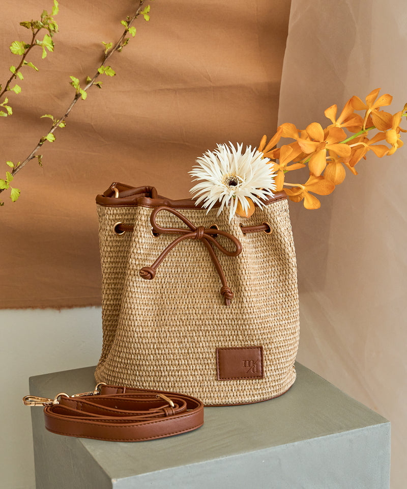 drawstring ribbon basket bag / ドロストリボンカゴバッグ　