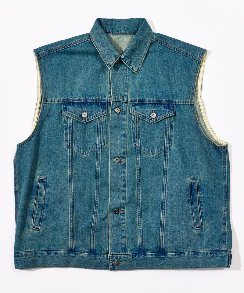【WETTEMPT】NO SLEEVE DENIM JACKET/ノースリーブデニムジャケット