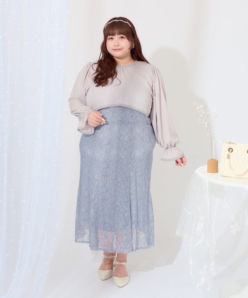 【Anniversary Special item】CHIFFON BOLERO & LACE CAMI DRESS SET/マルチウェイシフォンボレロ+レースキャミワンピースセット