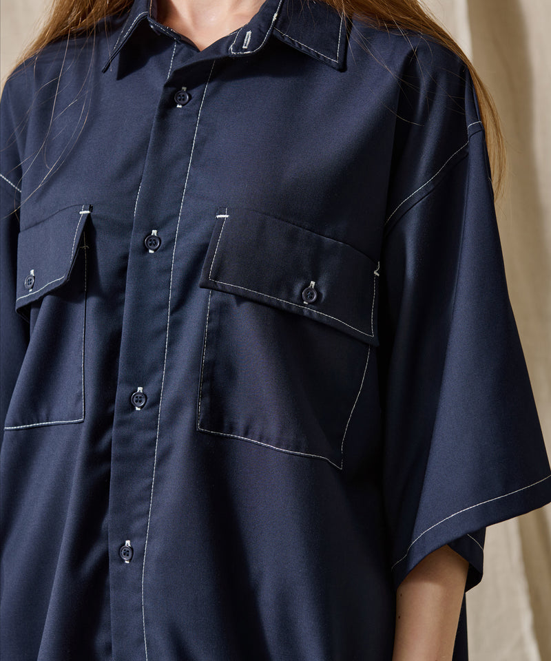 【WETTEMPT｜ウィテンプト】STITCH BALLOON WORK SHIRT /ステッチバルーンワークシャツ