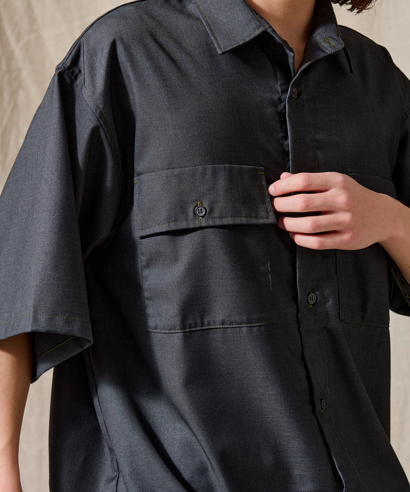 【WETTEMPT｜ウィテンプト】STITCH BALLOON WORK SHIRT /ステッチバルーンワークシャツ