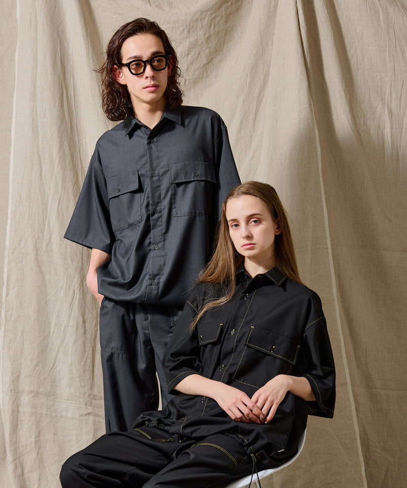 【WETTEMPT｜ウィテンプト】STITCH BALLOON WORK SHIRT /ステッチバルーンワークシャツ