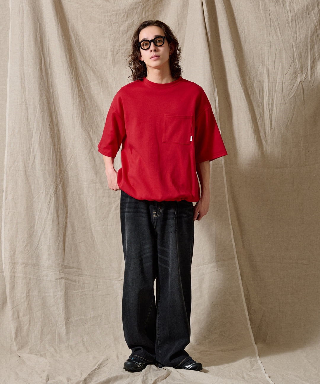WETTEMPT｜ウィテンプト】SMOOTH DRAW CORD TEE / スムース