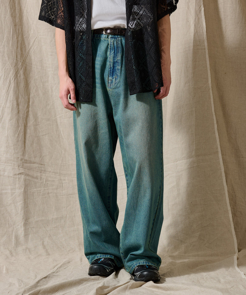 【WETTEMPT｜ウィテンプト】 OVER DYED WIDE DENIM PANTS /オーバーダイワイドデニムパンツ