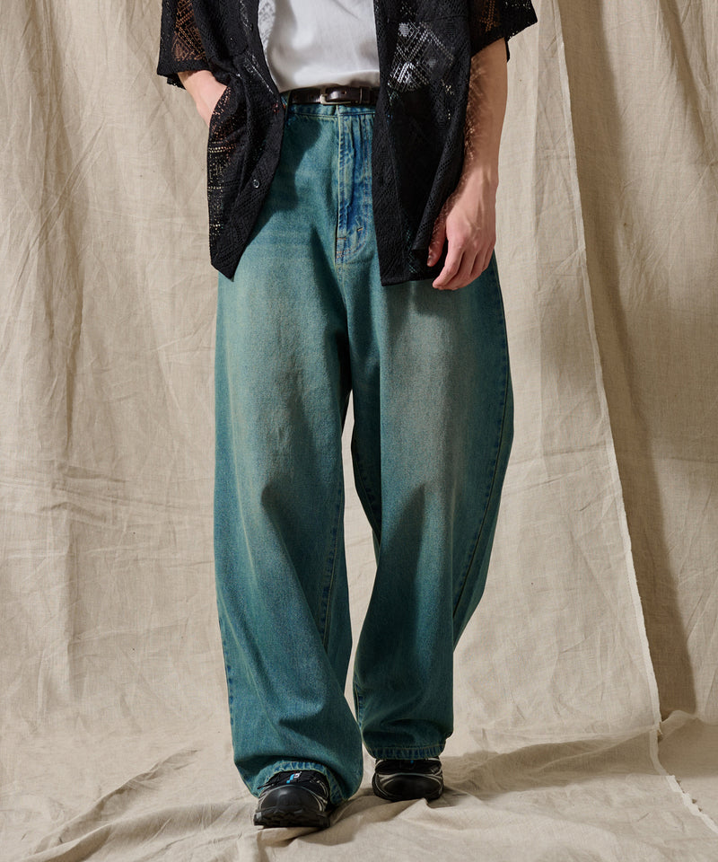 【WETTEMPT｜ウィテンプト】 OVER DYED WIDE DENIM PANTS /オーバーダイワイドデニムパンツ