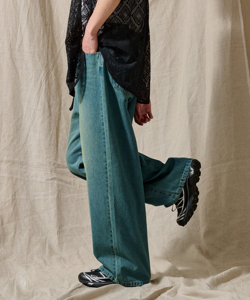 【WETTEMPT｜ウィテンプト】 OVER DYED WIDE DENIM PANTS /オーバーダイワイドデニムパンツ