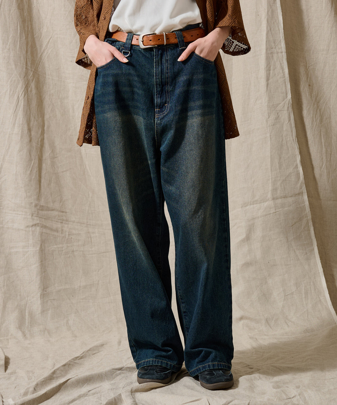 WETTEMPT ヴィンテージウォッシュワイドデニムパンツ WETTEMPT（ウィテンプト）の「VINTAGE WASH WIDE DENIM PANTS