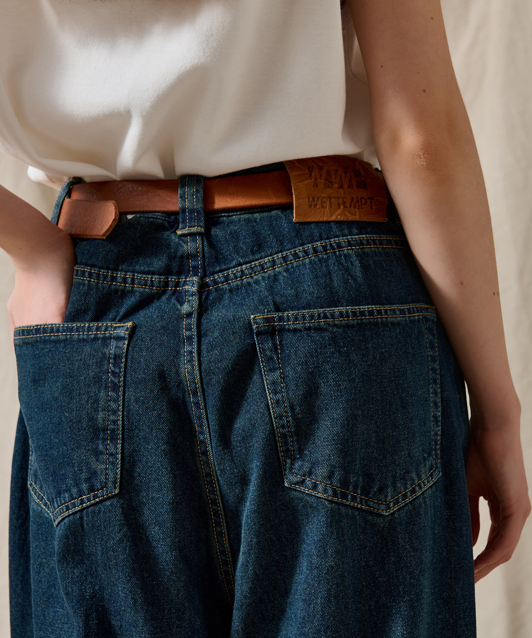 WETTEMPT｜ウィテンプト】 OVER DYED WIDE DENIM PANTS