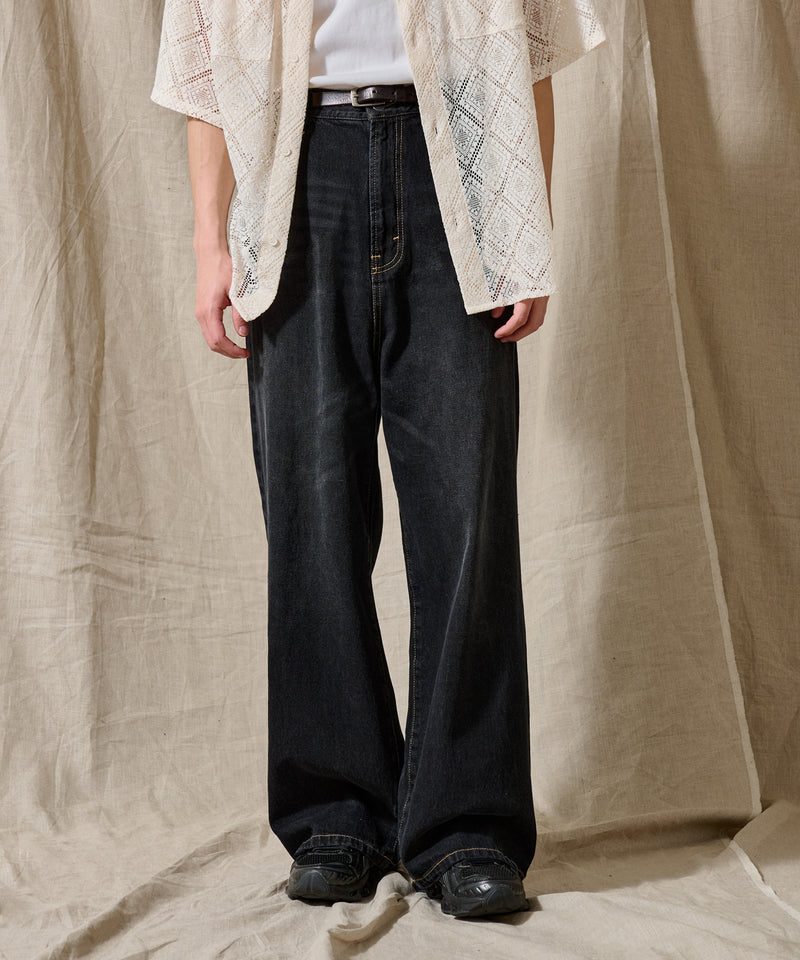 【WETTEMPT｜ウィテンプト】 OVER DYED WIDE DENIM PANTS /オーバーダイワイドデニムパンツ