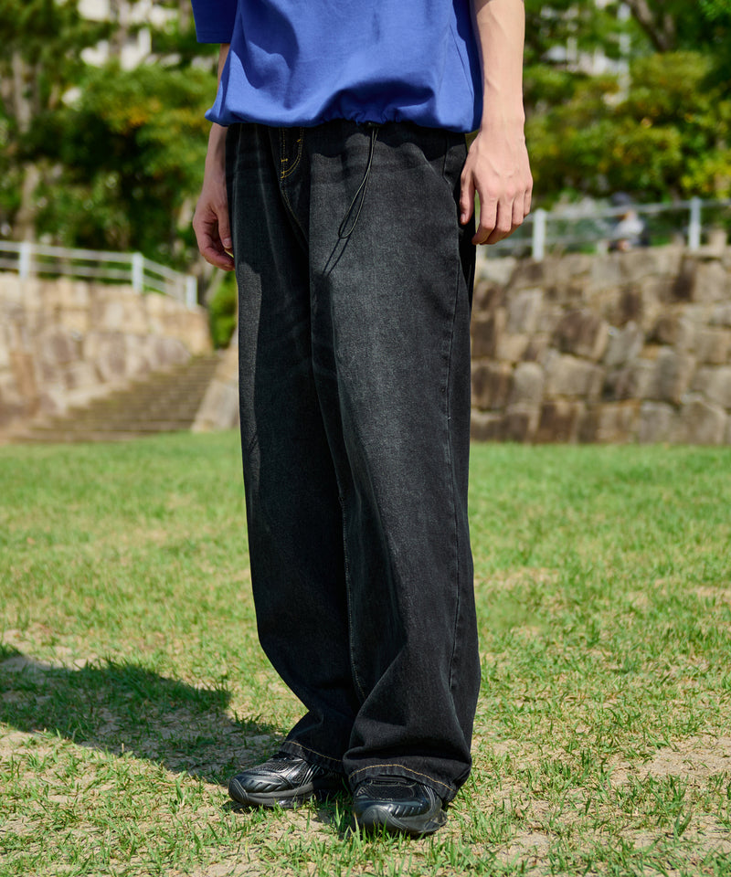 【WETTEMPT｜ウィテンプト】 OVER DYED WIDE DENIM PANTS /オーバーダイワイドデニムパンツ