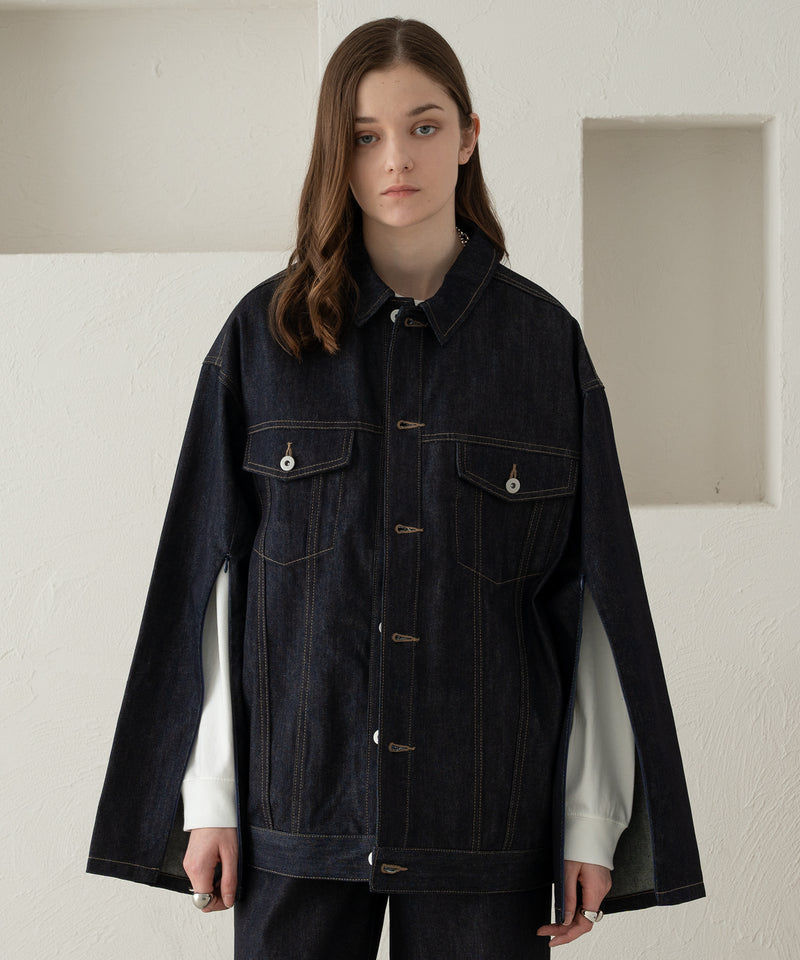 【selleglant｜セレグランテ】RIGIT DENIM ARM SLIT JACKETKET/リジットデニムアームスリットジャケット