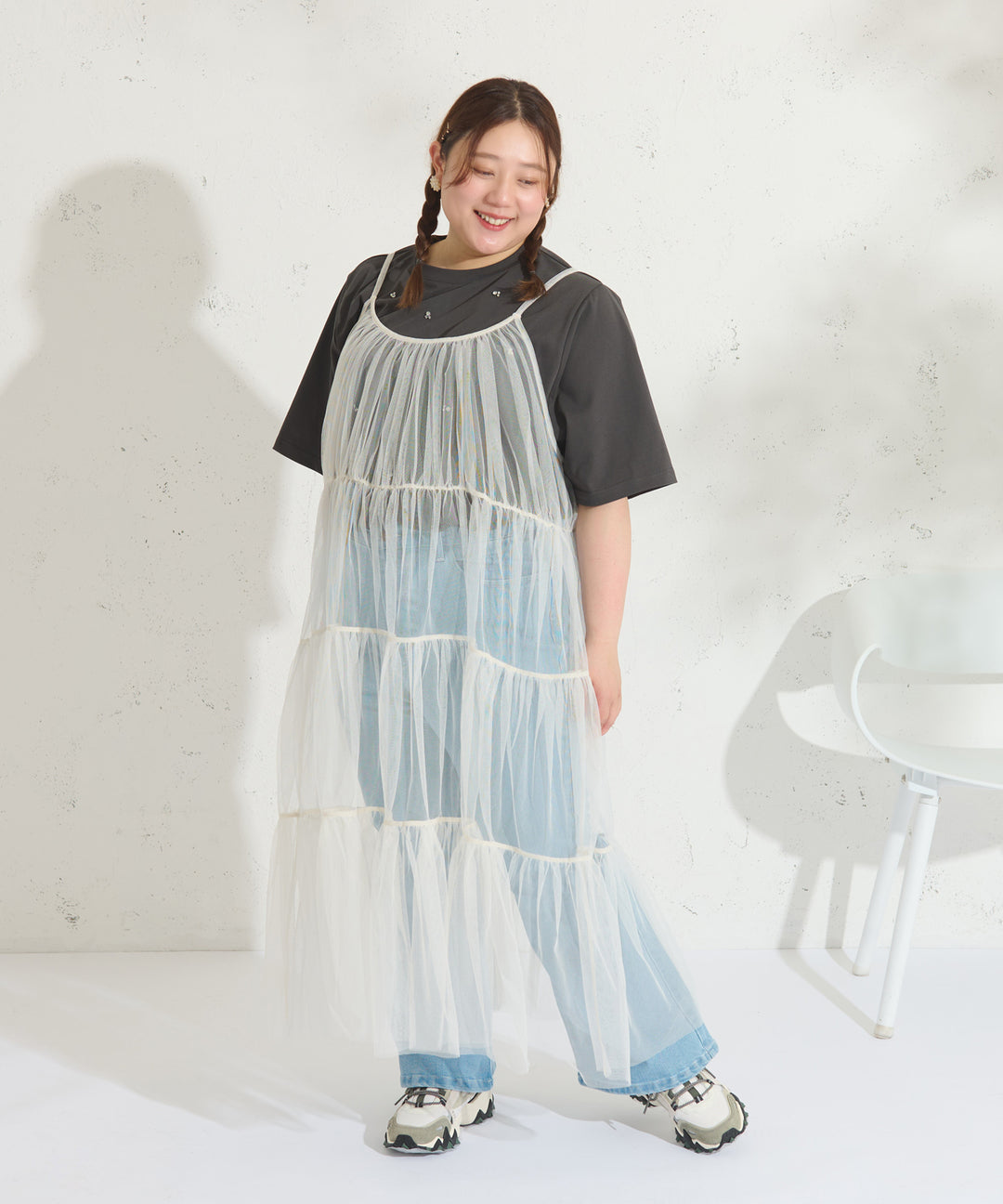 【Anniversary Special item】2WAY TULLE CAMI DRESS/2WAYチュールキャミレイヤードワンピース