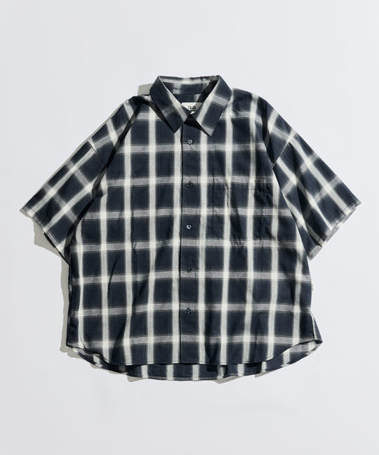 【WETTEMPT｜ウィテンプト】OMBRE CHECK S/S SHIRT / オンブレチェックS/Sシャツ