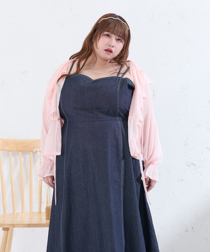 GLITTER SHEER RIBBON RAFFLE BLOUSE/ラメシアーリボンラッフルブラウス