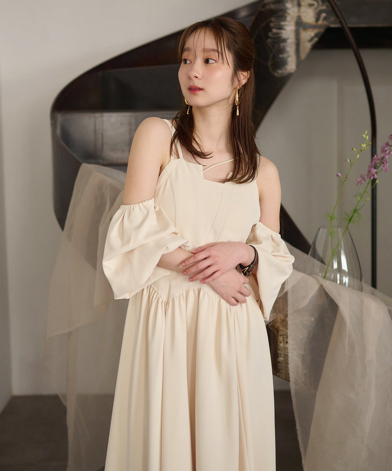 2way sleeve corset onepiece / 2wayスリーブコルセットワンピース